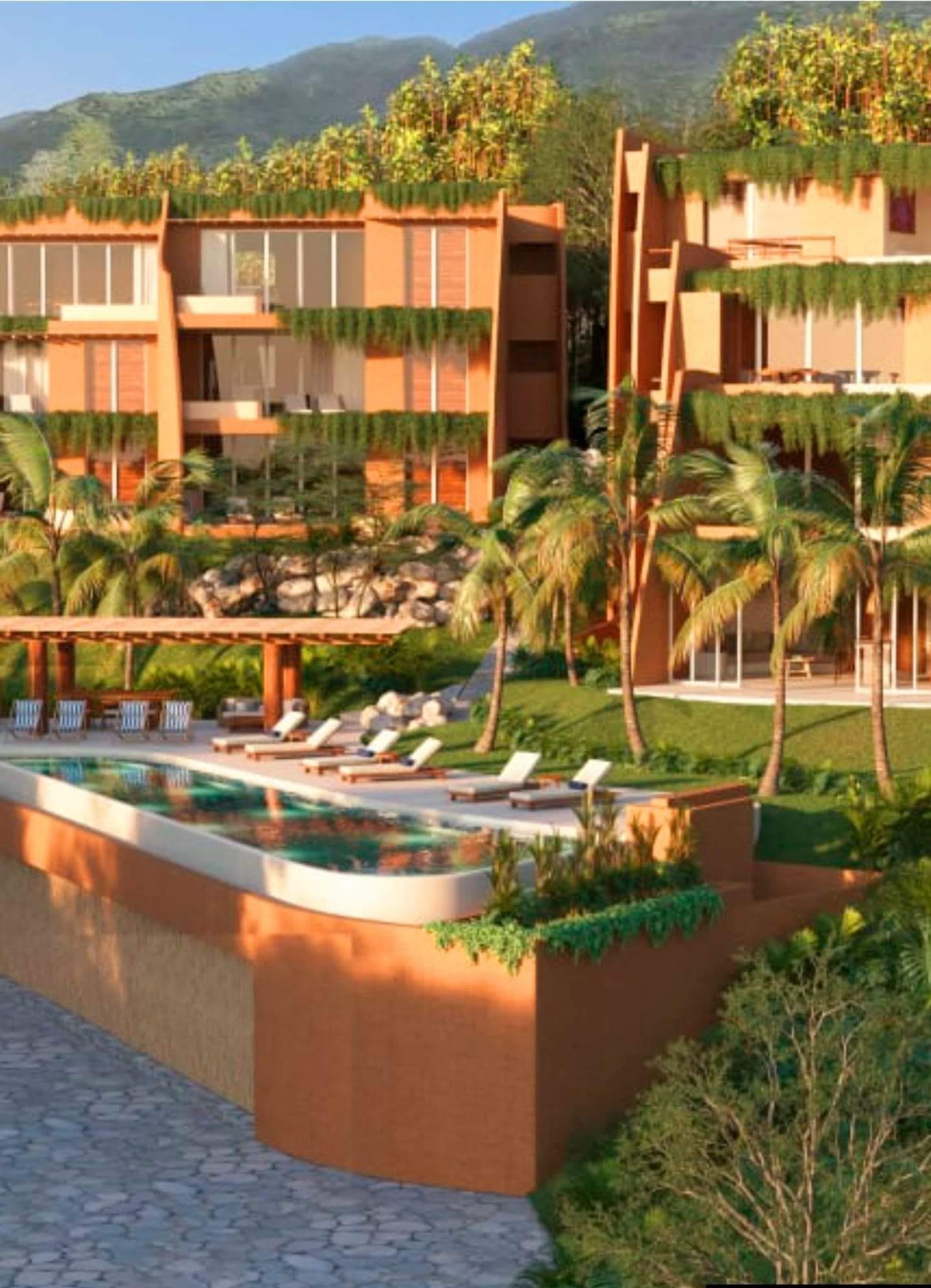 Pool and residential buildings at Armadillo