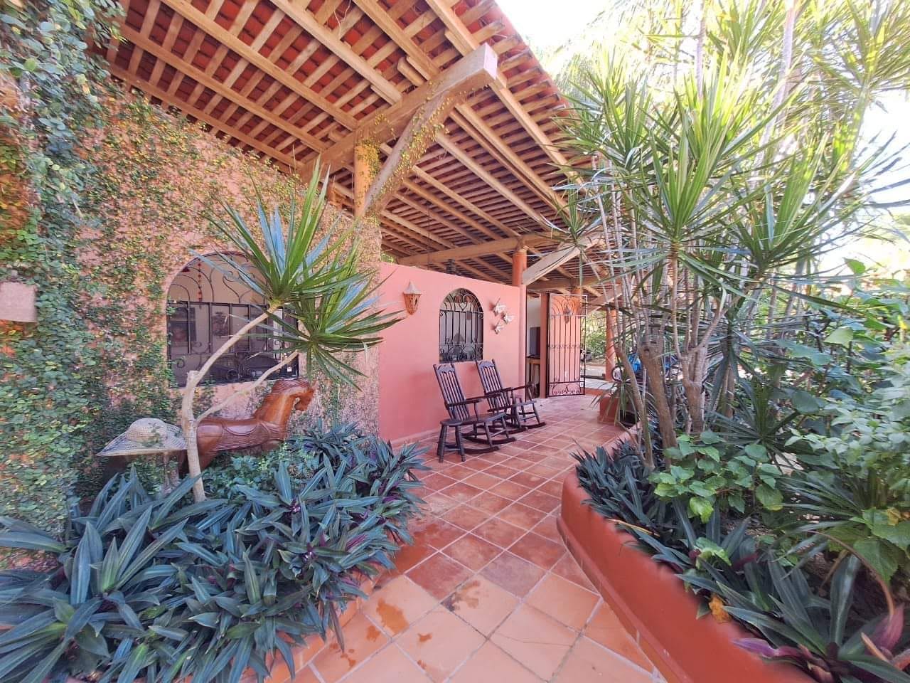 Covered tropical terrace