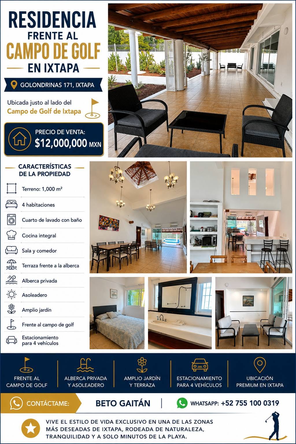 Golf course residence property brochure