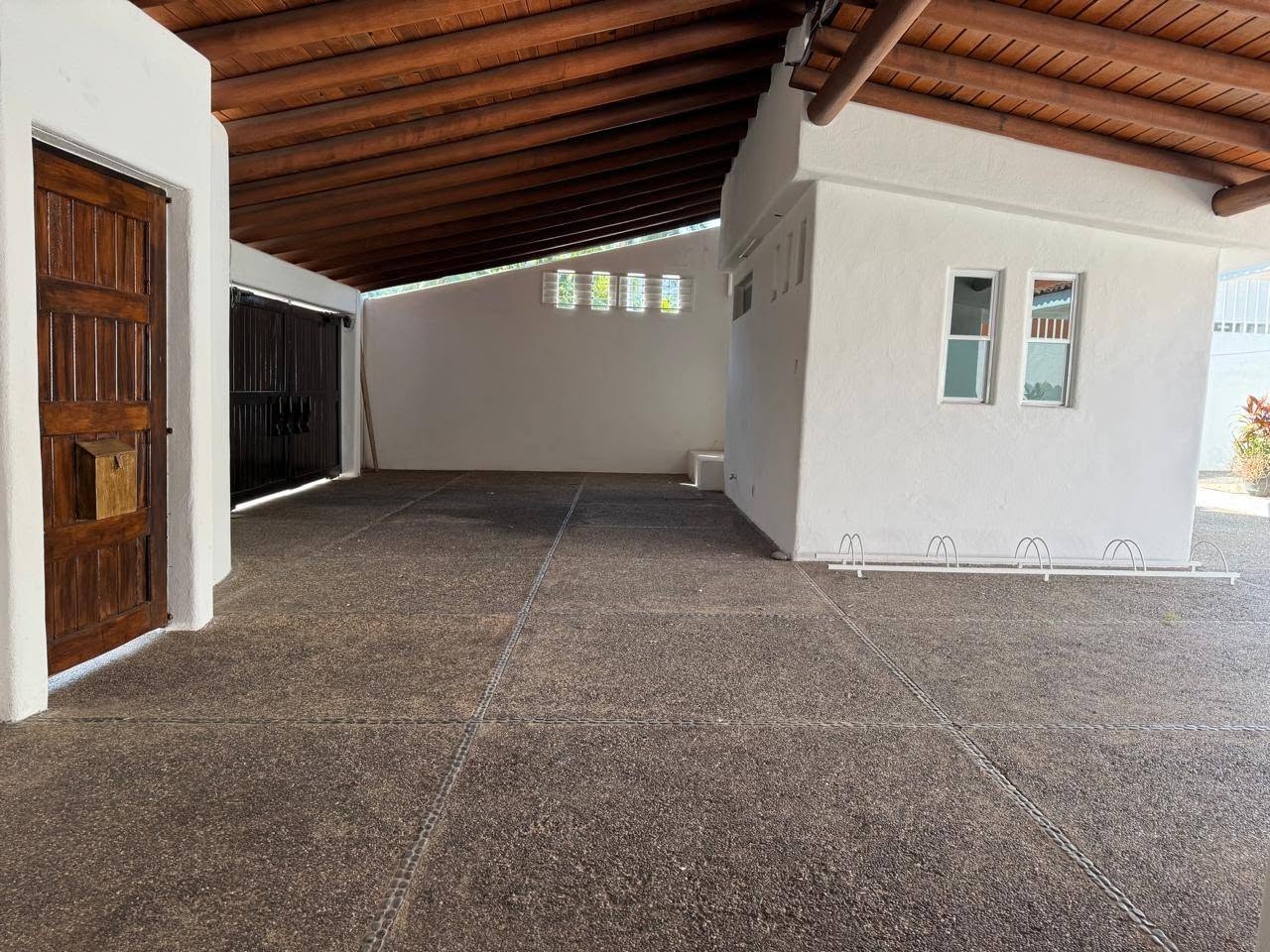 Covered parking area