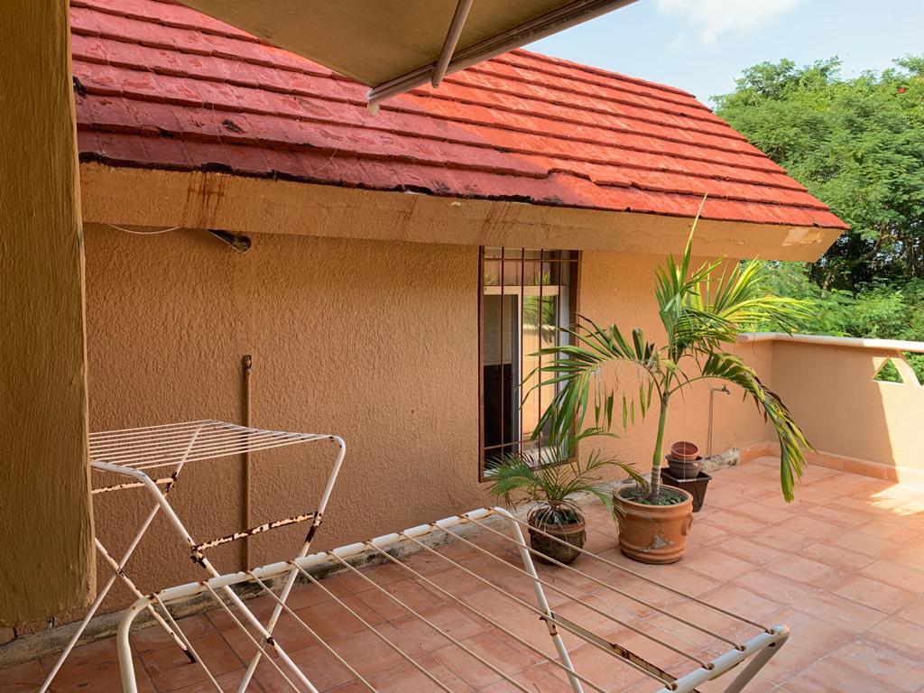 Spacious upper terrace