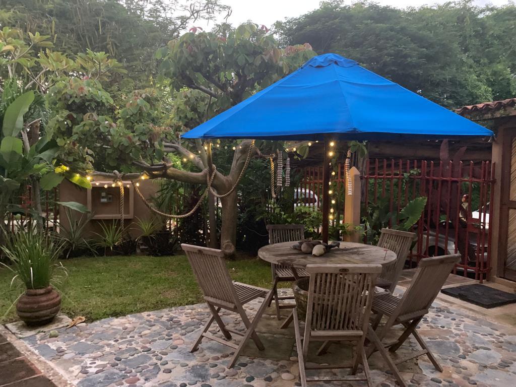 Tropical garden terrace at a home for sale near Ixtapa Golf Club