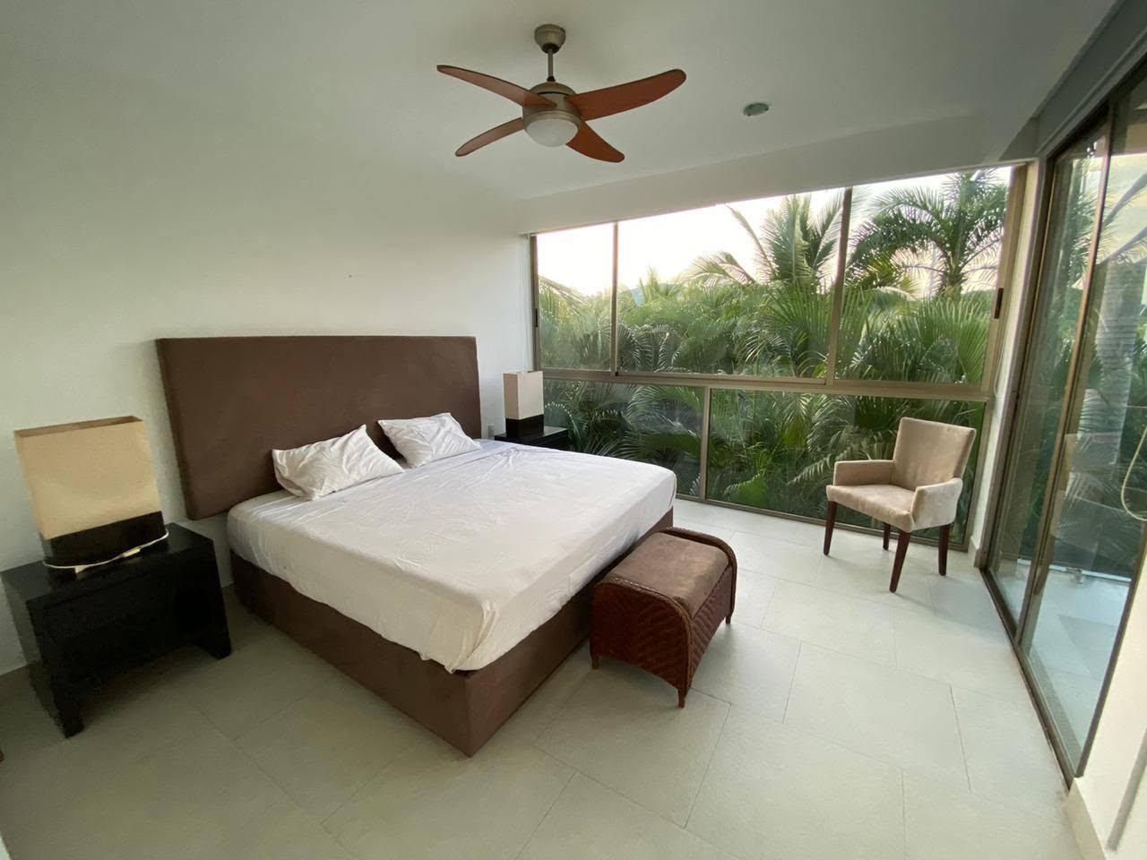 Primary suite with garden views