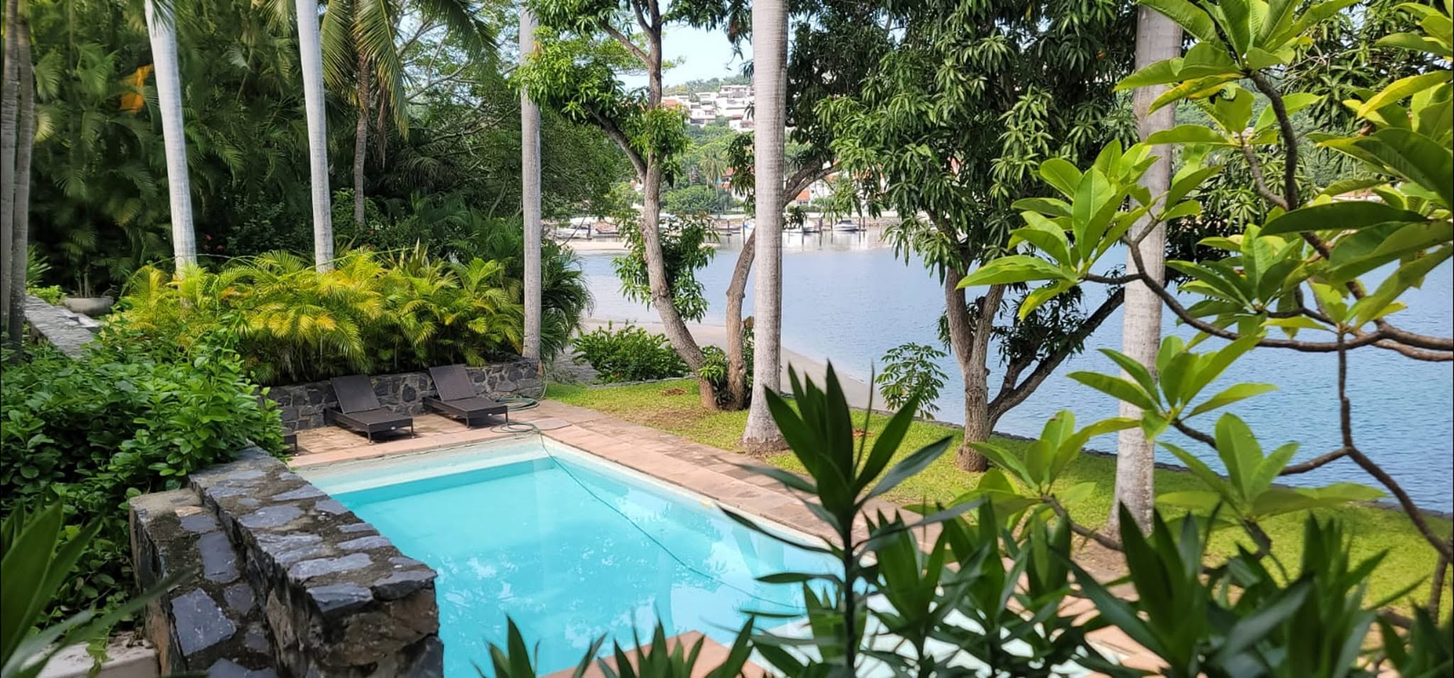 Swimming pool beside the marina