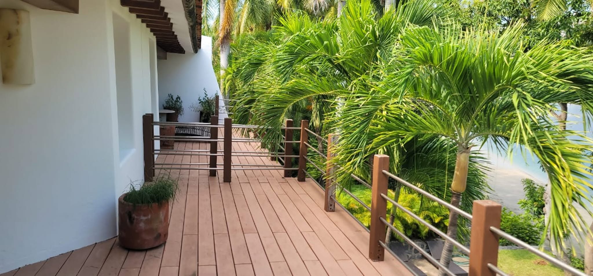 Elevated tropical terrace