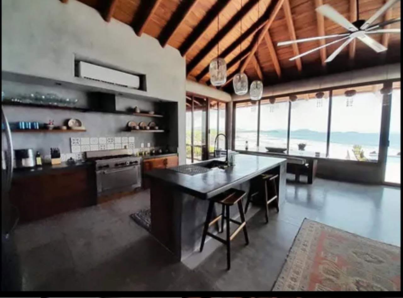 Kitchen with panoramic ocean views